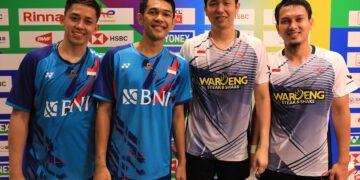 Fajar/Rian dan Ahsan/Hendra di Babak 32 Besar Kejuaraan Dunia (Foto: PBSI)