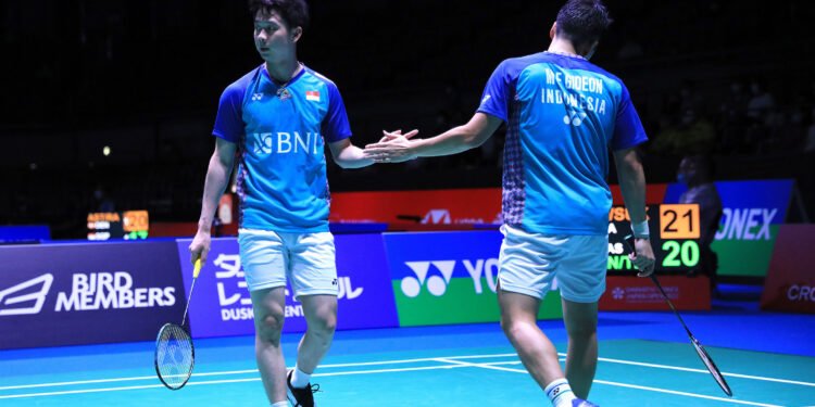 Marcus/Kevin di Japan Open 2022 (Foto: PBSI)