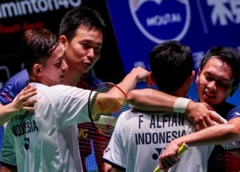 Ahsan/Hendra dan Fajar/Rian di Semifinal Kejuaraan Dunia (Foto: BWF)