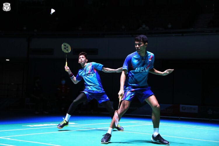 Fajar/Rian di 16 Besar Japan Open 2022 (Foto: PBSI)