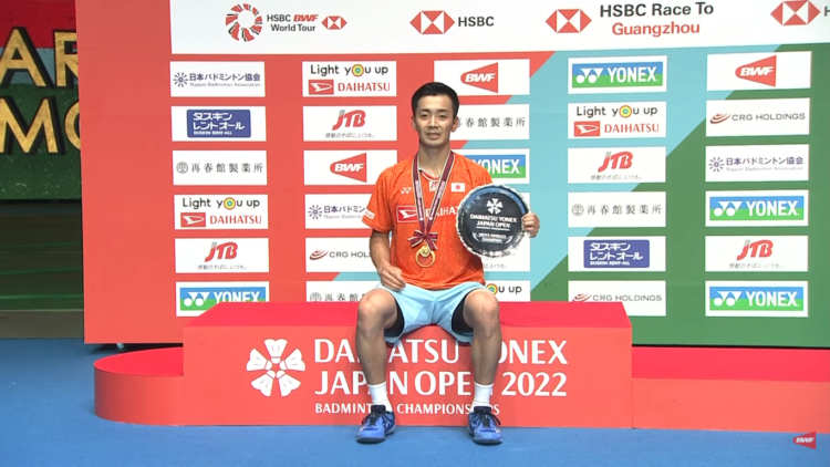 Kenta Nishimoto Juara Japan Open 2022 (Foto: BWF)