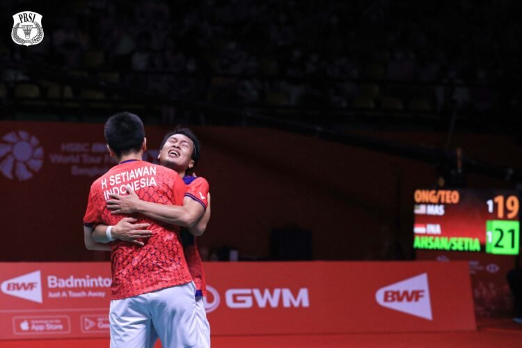 Ahsan/Hendra di Semifinal BWF World Tour Finals 2022 (Foto: PBSI)