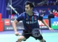 Shesar Hiren Rhustavito di Malaysia Open 2023 (Foto: PBSI)