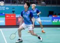 Marcus Fernaldi Gideon/Kevin Sanjaya Sukamuljo di Malaysia Open 2023 (Foto: PBSI)
