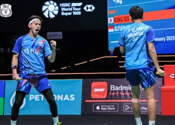 Fajar/Rian di Semifinal Malaysia Open 2023 (Foto: PBSI)