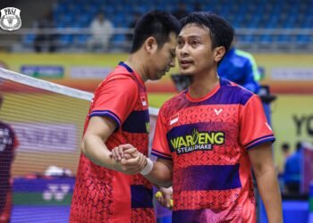 Ahsan/Hendra di India Open 2023 (Foto: PBSI)