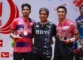 Jojo dan Chico di Podium Indonesia Masters 2023 (Foto: PBSI)