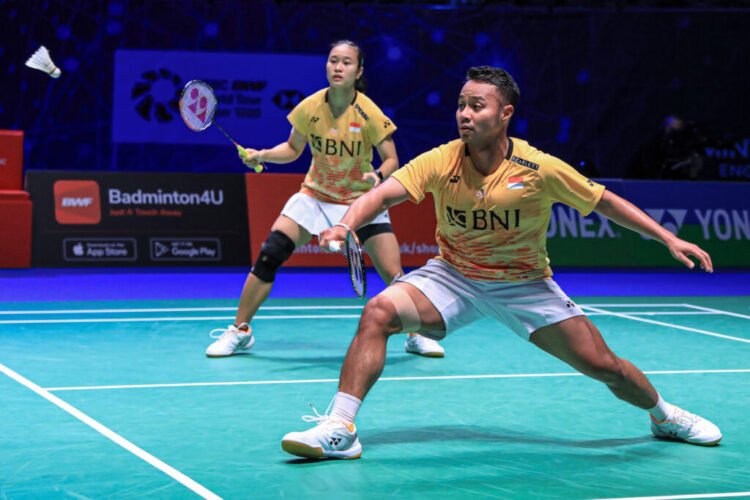 Aksi Rehan/Lisa di Perempat Final All England 2023 (Foto: PBSI)