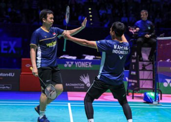 Ahsan/Hendra si Semifinal All England 2023 (Foto: PBSI)