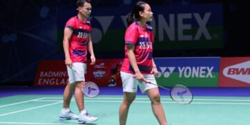 Rinov/Pitha di 16 Besar Swiss Open 2023 (Foto: PBSI)
