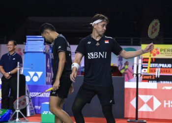 Fajar/Rian Terhenti di Babak 32 Besar Malaysia Masters 2023 (Foto: PBSI)