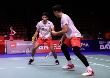 Bagas/Fikri di Babak 16 Besar Thailand Open 2023 (Foto: PBSI)