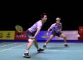 Aksi Marcus/Kevin di Babak Perempat Final Thailand Open 2023 (Foto: PBSI)