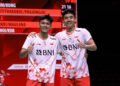 Bagas/Fikri di Semifinal Thailand Open 2023 (Foto: PBSI)