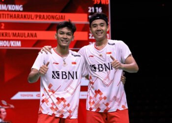 Bagas/Fikri di Semifinal Thailand Open 2023 (Foto: PBSI)