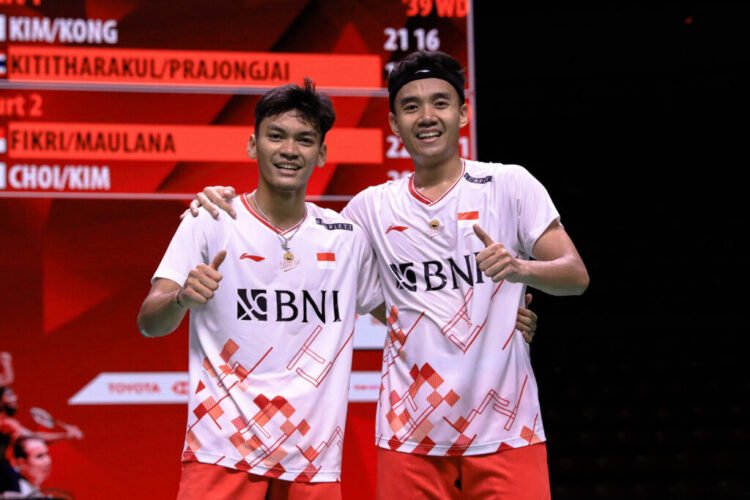 Bagas/Fikri di Semifinal Thailand Open 2023 (Foto: PBSI)