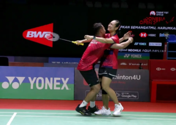 Rehan/Lisa di Babak 32 Besar Indonesia Open 2023 (Foto: PBSI)