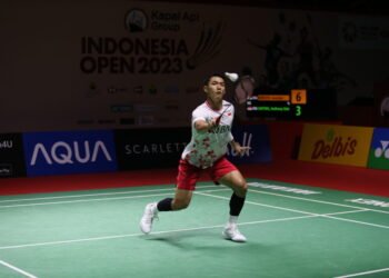 Jonatan Christie di Indonesia Open 2023 (Foto: PBSI)