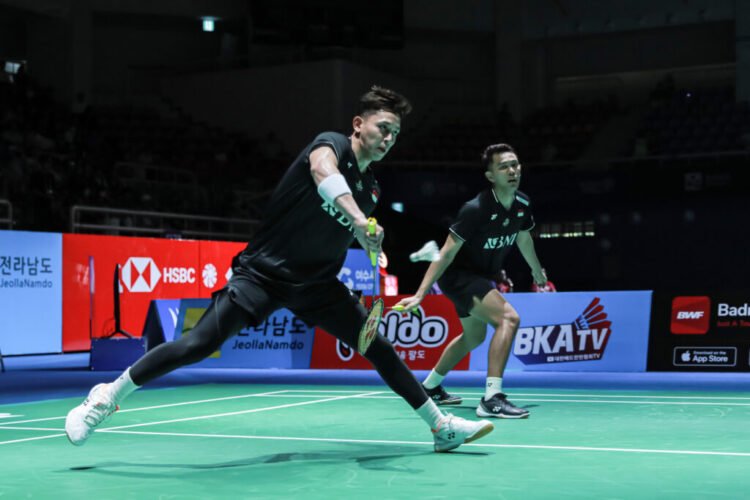 Fajar/Rian di Babak Perempat Final Korea Open 2023 (Foto: PBSI)