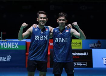Fajar/Rian di Babak Semifinal Korea Open 2023 (Foto: PBSI)
