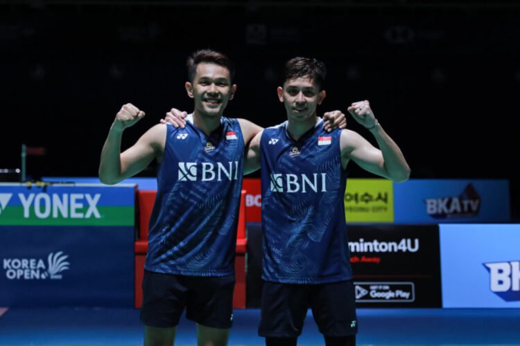 Fajar/Rian di Babak Semifinal Korea Open 2023 (Foto: PBSI)