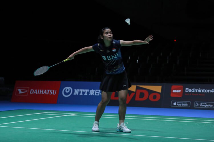 Gregoria di Babak 32 Besar Japan Open 2023 (Foto: PBSI)