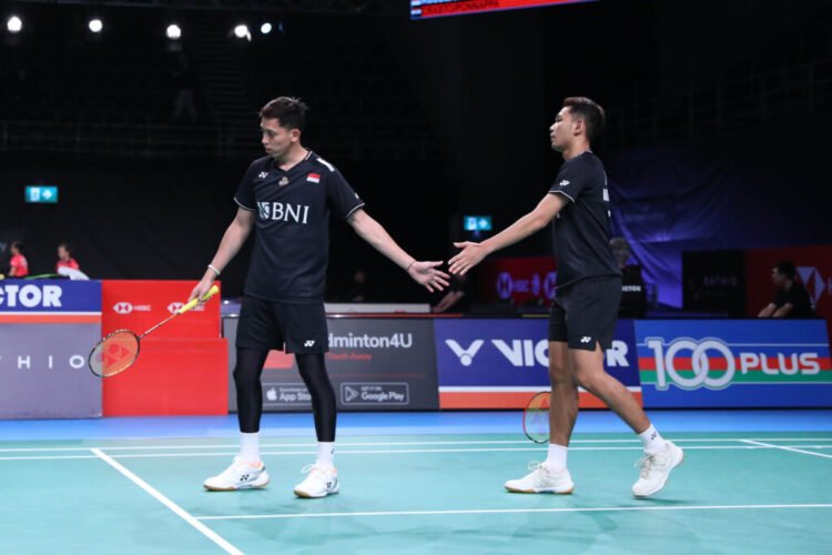 Fajar/Rian di Babak Perempat Final Australian Open 2023 (Foto: PBSI)