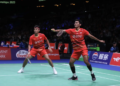 Bagas/Fikri di Babak 16 Besar BWF World Championships 2023 (Foto: PBSI)