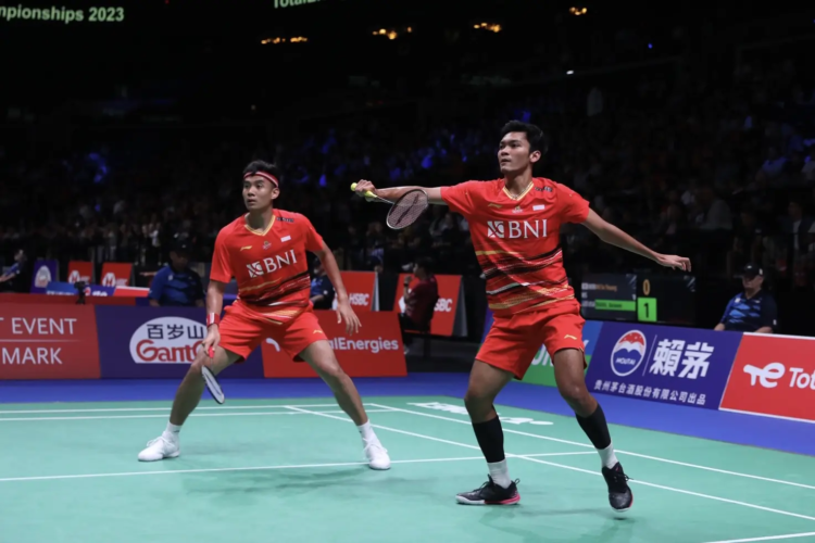 Bagas/Fikri di Babak 16 Besar BWF World Championships 2023 (Foto: PBSI)