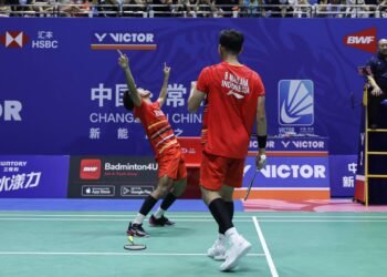 Bagas/Fikri di Babak 32 Besar China Open 2023 (Foto: PBSI)
