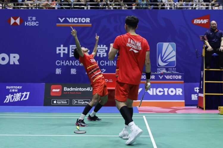 Bagas/Fikri di Babak 32 Besar China Open 2023 (Foto: PBSI)