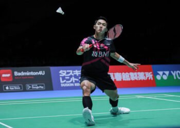 Jonatan Christie di Babak 32 Besar Hong Kong Open 2023 (Foto: PBSI)
