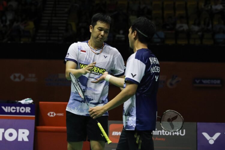 Ahsan/Hendra di Babak Semifinal Arctic Open 2023 (Foto: PBSI)