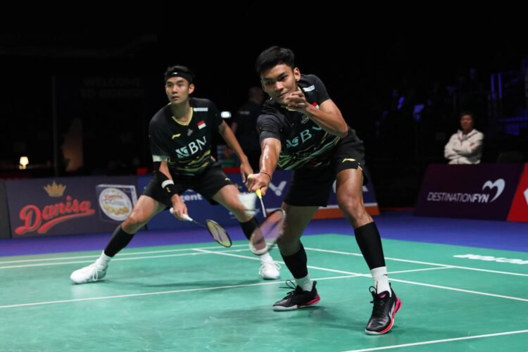 Fikri/Bagas di Babak 16 Besar Denmark Open 2023 (Foto: PBSI)