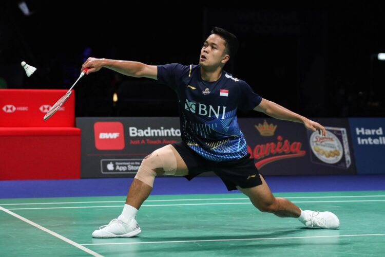 Anthony Sinisuka Ginting di Babak Perempat Final Denmark Open 2023 (Foto: PBSI)