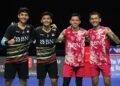 Fikri/Bagas dan Fajar/Rian di Babak Semifinal Denmark Open 2023 (Foto: PBSI)