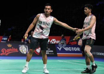 Pramudya/Yeremia di Babak 32 Besar French Open 2023 (Foto: PBSI)