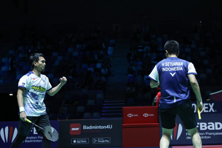 Ahsan/Hendra di Babak 16 Besar French Open 2023 (Foto: PBSI)
