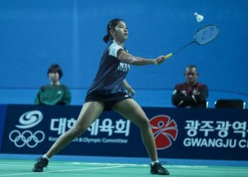 Ester Nurumi Tri Wardoyo di Babak Perempat Final Korea Masters 2023 (Foto: PBSI)