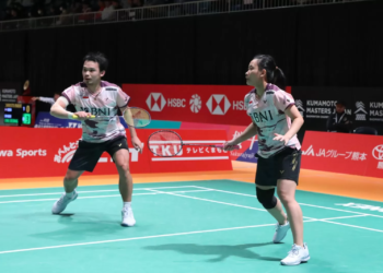 Rinov Rivaldy/Pitha Haningtyas Mentari di Babak 32 Besar Kumamoto Masters 2023 (Foto: PBSI)
