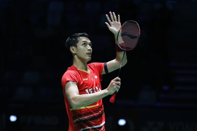 Jonatan Christie di Babak Perempat Final Kumamoto Masters 2023 (Foto: PBSI)