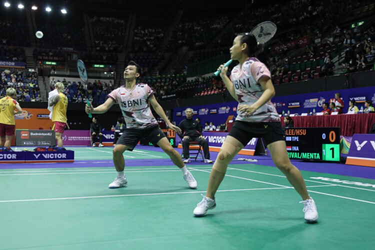 Rinov Rivaldy/Pitha Haningtyas Mentari di Babak 32 Besar China Masters 2023 (Foto: PBSI)