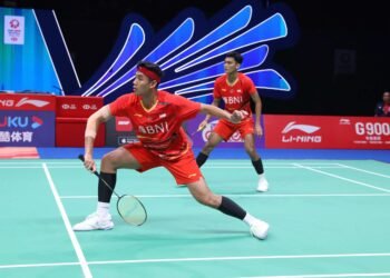 Muhammad Shohibul Fikri/Bagas Maulana di Babak 32 Besar China Masters 2023 (Foto: PBSI)