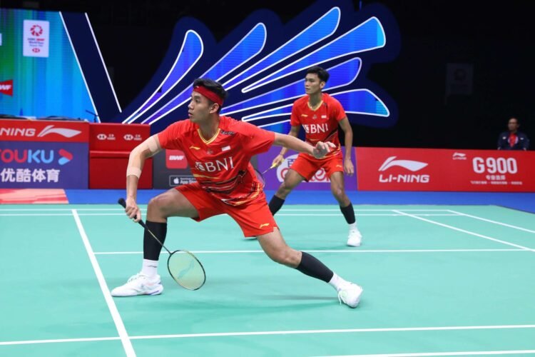Muhammad Shohibul Fikri/Bagas Maulana di Babak 32 Besar China Masters 2023 (Foto: PBSI)
