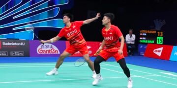 Leo Rolly Carnando/Daniel Marthin di Babak Perempat Final China Masters 2023 (Foto: PBSI)