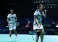 Rehan Naufal Kusharjanto/Lisa Ayu Kusumawati di Babak Perempat Final Hylo Open 2023 (Foto: PBSI)