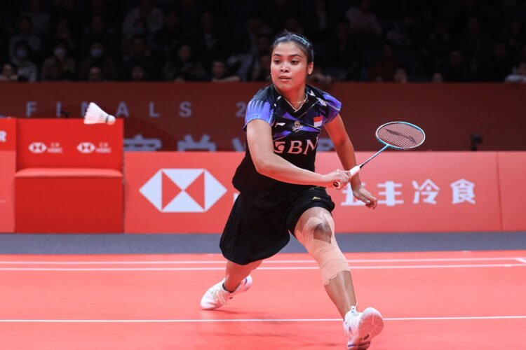 Gregoria Mariska Tunjung di Hari Pertama BWF World Tour Finals 2023 (Foto: PBSI)