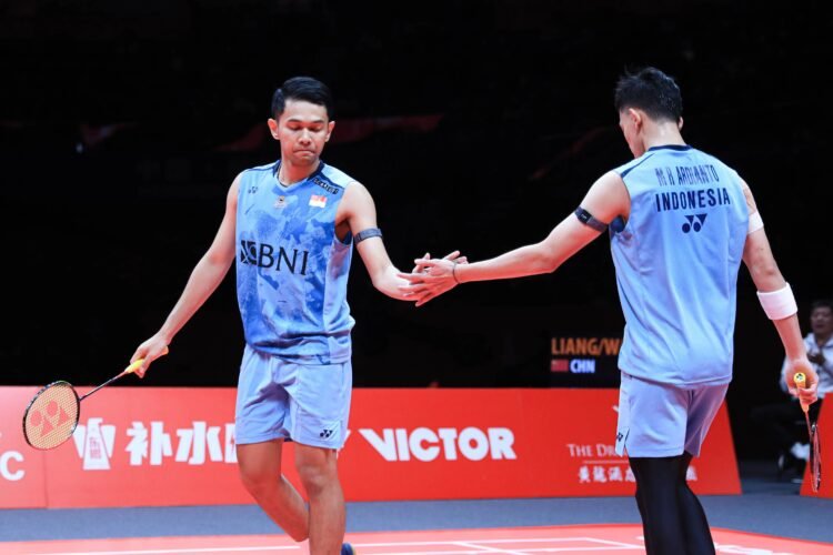 Fajar Alfian/Muhammad Rian Ardianto di Babak Semifinal BWF World Tour Finals 2023 (Foto: PBSI)