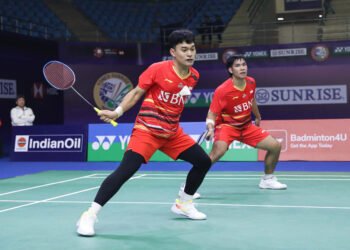 Leo Rolly Carnando/Daniel Marthin di Babak 32 Besar India Open 2024 (Foto: PBSI)
