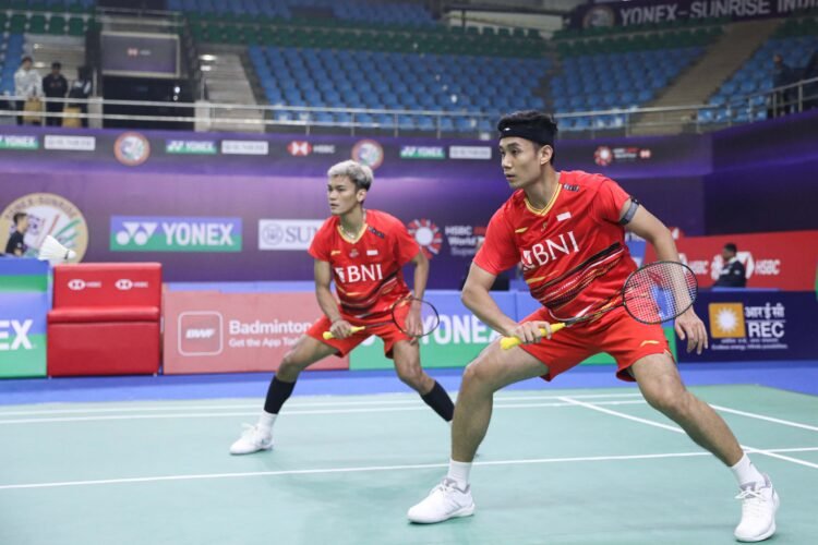 Muhammad Shohibul Fikri/Bagas Maulana di Babak 32 Besar India Open 2024 (Foto: PBSI)